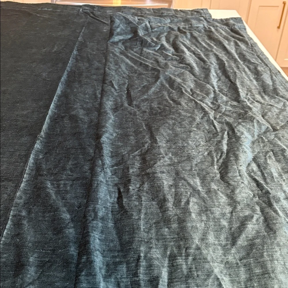 West Elm Teal draperies 93”x 45”